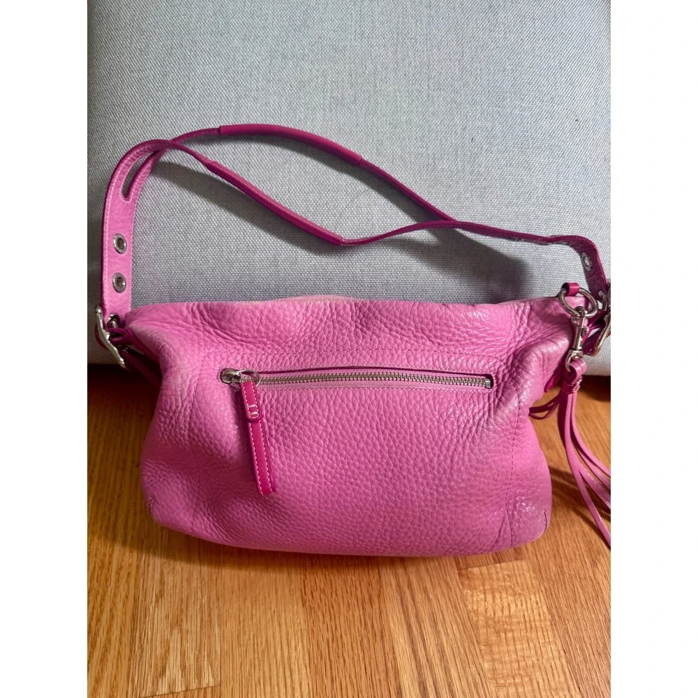 Vintage Coach Soho Two-Tone Pink Pebbled Slouchy Leather Hobo Bag Y2K